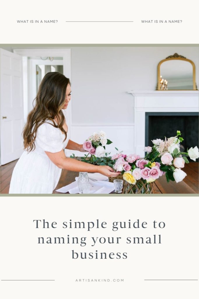 "The simple guide to naming your small business"