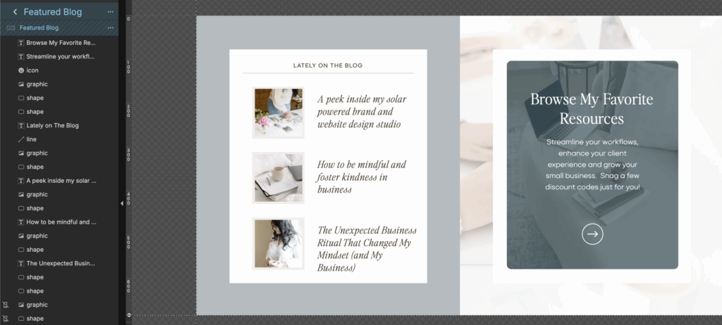 SEO basic element example: layering
